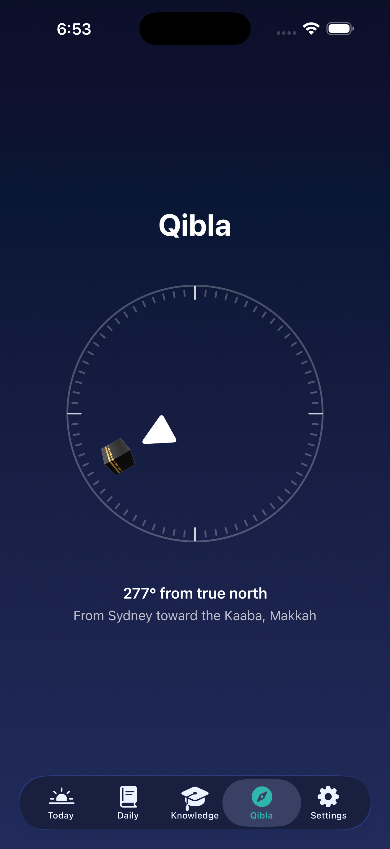 Qibla compass